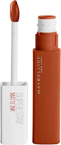 Maybelline New York, SuperStay Matte Ink, Pintalabios Mate de Larga Duración, Tono 135 - Globe Trotter, Rojo Ladrillo Nude