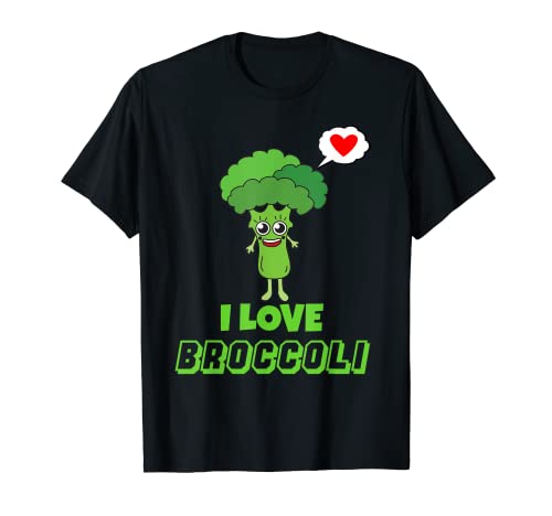 Me encanta el brócoli Camiseta Vegana Vegetariana Comida Camiseta