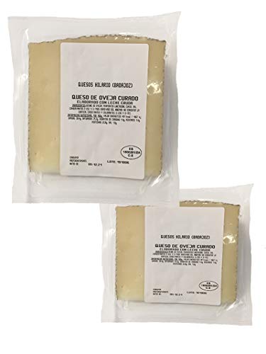 Medio kilo de queso curado de oveja 1/2 kg enviado en 2 cuñas de 250 gr de queso de oveja curado