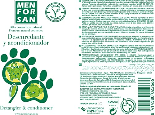 MENFORSAN Desenredante y Acondicionador Perros 125 ml, Pack de 2 Unidades