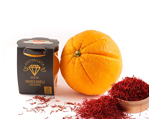 Mermelada de Naranja Amarga con Azafrán 230g | Mermelada Gourmet 100% Fruta Y HECHO MANO - Sin Azúcares Añadidos - | Conservas Antonieta