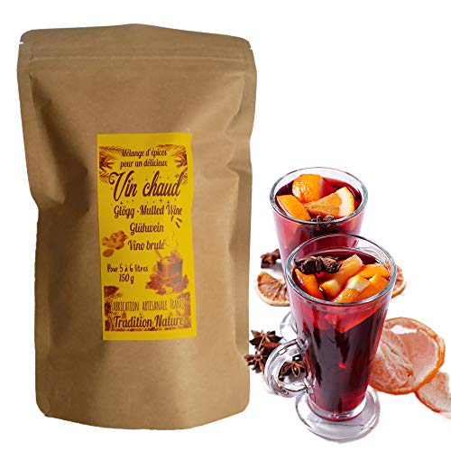 Mezcla de especias para vino caliente navideño 150 g (para 5 a 6 litros) 🍷 Mezcla dulce y fragante con clavo de canela, jengibre, anís estrellado y un toque de vainilla! 🌱 Tradition Nature