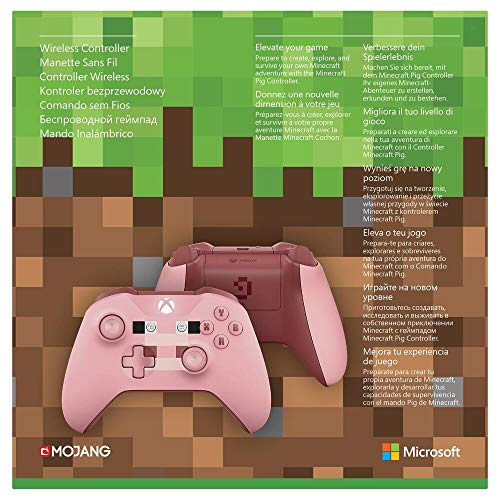 Microsoft - Mando Inalámbrico: Edición Limitada Minecraft Pig (Xbox One), rosa