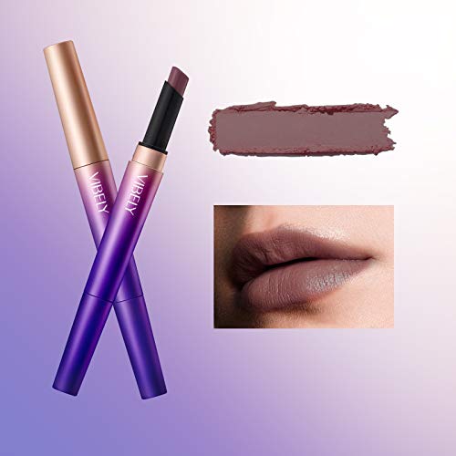 Mimore Delineador de labios Lápiz labial Doble extremo Duradero Impermeable Hidratante Fácil de colorear Lápiz labial Delineador de labios Super Pigment Makeup (9)