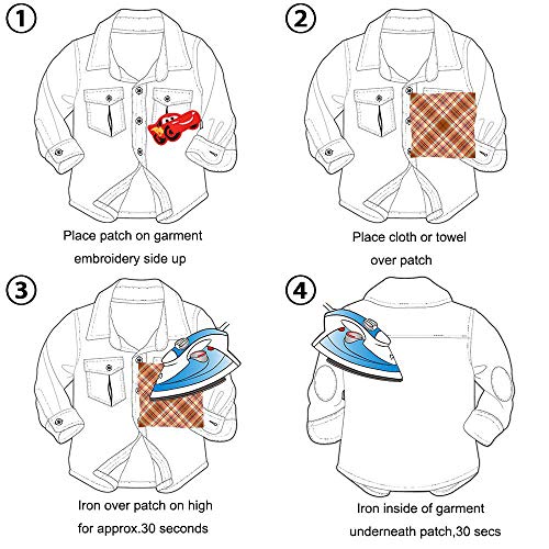 Mingjun 17 parches para planchar o coser en autobuses, coches, camiones de fuego, coches, chaquetas, chaquetas, mochilas, bufandas