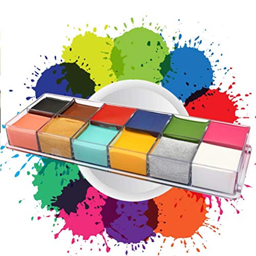 Minkissy 12 colores paleta de maquillaje de efecto especial pintura corporal pintura de grasa pigmento para fiesta de halloween