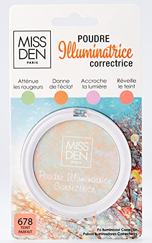 Miss Den - Polvo iluminador corrector Teint Parfait (Tez perfecta) de 9 g.