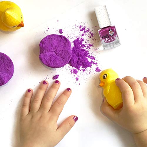 Miss Nella LITTLE POPPET- Púrpura Esmalte especial para uñas para niños, fórmula despegable, a base de agua y sin olor