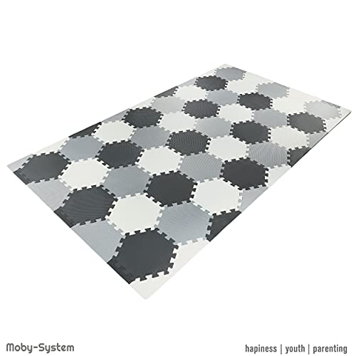 Moby-System, Alfombra Puzzle para Bebés, Estera del Juego, 260 x 135 cm, Alfombra de Juego, Inodora, Grande, Puzle para Niños y Niñas, sin Sustancias Nocivas, sin Olor