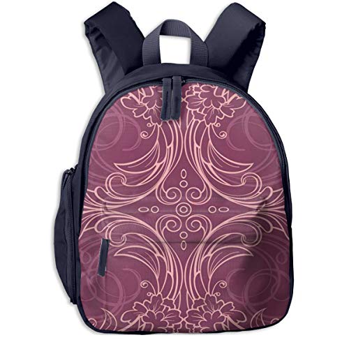 Mochilas Infantiles, Bolsa Mochila Niño Mochila Bebe Guarderia Mochila Escolar con Blossom Floral Purple Shades para Niños De 3 A 6 Años De Edad