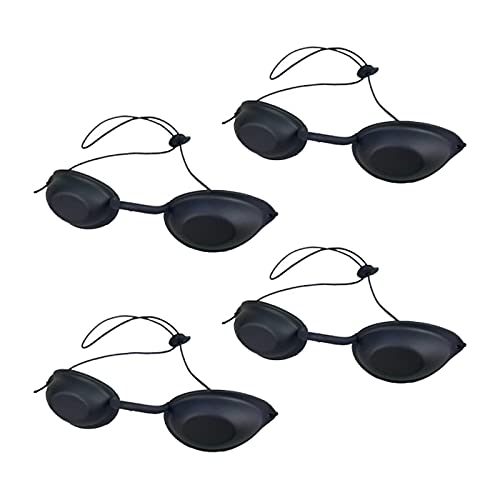 MoK 4 Piezas Gafas de Seguridad UV, Gafas de Solarium, Gafas Protectoras UV, Gafas de Seguridad para Protección UV, para Terapia de Luz LED, Depilación IPL, Protección UV