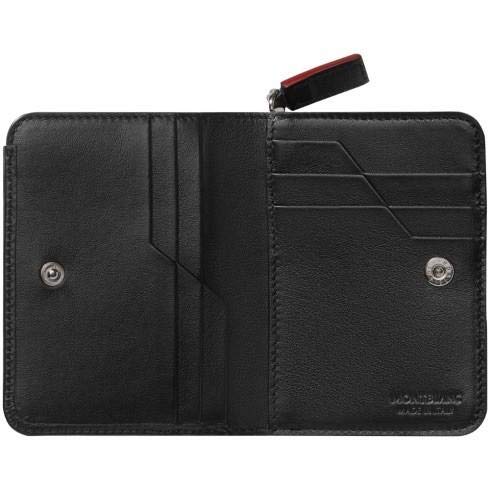 Montblanc 118717 Urban Racing Spirit - Cartera de Piel (6 CC, 8,5 x 10 cm, con Compartimento para Monedas), Color Negro