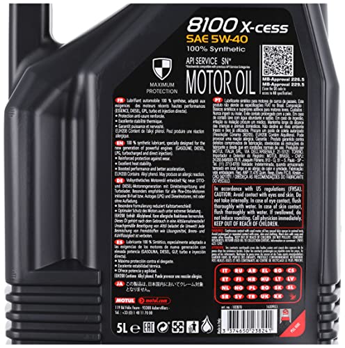 MOTUL Aceite DE Motor 8100 X-Cess 5W40 5 litros