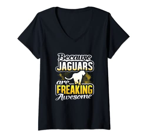 Mujer Jaguars Are Freaking Awesome Jaguar Lover Regalo Jaguar Camiseta Cuello V