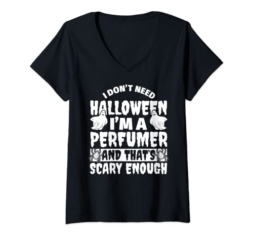 Mujer PERFUMER Halloween divertido Camiseta Cuello V