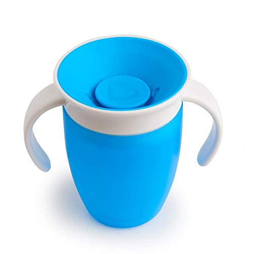 Munchkin Miracle 360° Vaso de Entrenamiento con Asas, Azul (Blue), 207 ml