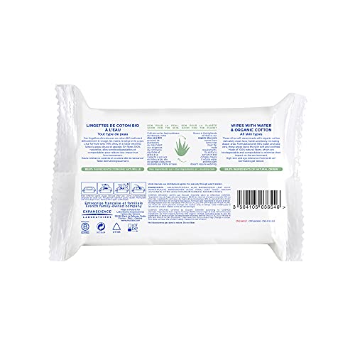 MUSTELA Toallitas al Agua Bio Paquete 60unds, Negro