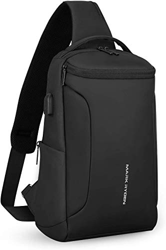 Muzee Bandolera Hombre Impermeable antirrobo para Hombre para iPad de 10,5 Pulgadas