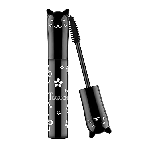 MYJA Mascara Makeup Voluminous Cat Eyes Rímel con Efecto de pestañas postizas, 6 Colores, Longitud Extrema, Resistente al Agua, de Secado rápido, pestañas, Rizado, Aumenta la definición del Volumen