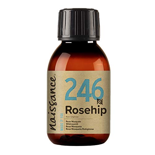 Naissance Aceite Vegetal de Rosa Mosqueta Rubiginosa n. º 246 – 100ml - Puro, natural, vegano, sin hexano y no OGM - Hidrata y nutre todo tipo de pieles, el cabello y las uñas.