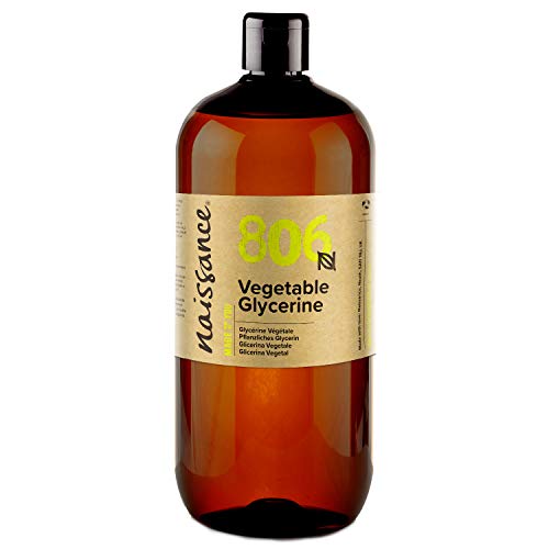 Naissance Glicerina Vegetal Liquida Pura (No. 806) 1 Litro - Hidratante Natural Para Cabello, Piel, Cuerpo Sin Fragancia – Ideal Para Jabones, Base Cosmetica Manualidades Caseras – Vegana Alimentaria