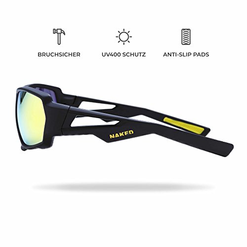 NAKED Optics Sports Sunglasses (Fullframe Black/Lens Yellow)