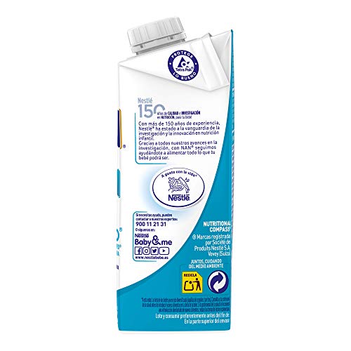 NAN Optipro 1, Leche de crecimiento para bebé - 6 de 200 ml. (Total 1200 ml.)