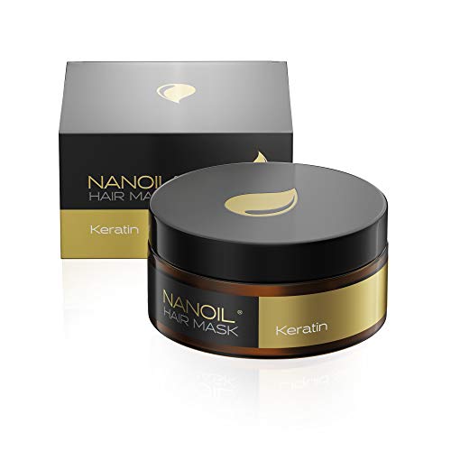 Nanoil Mascarilla capilar con queratina de 300 ml, revitalización, fortalecimiento del cabello debilitado, cuidado intensivo