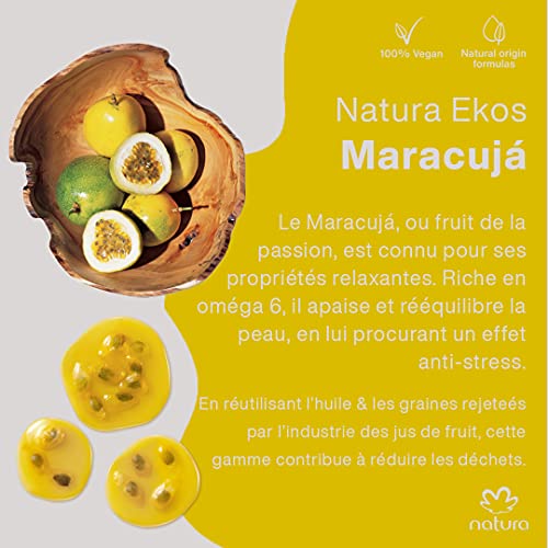 NATURA - Aceite de Ducha Trifásico Maracuja Natura Ekos - Hidrata y Protege la Piel - Para tu Bienestar y Relajación - Proporciona una Piel Suave y Radiante - 100 % Vegano - Cruelty Free - 200 ml