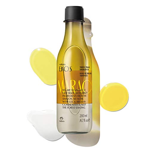 NATURA - Aceite de Ducha Trifásico Maracuja Natura Ekos - Hidrata y Protege la Piel - Para tu Bienestar y Relajación - Proporciona una Piel Suave y Radiante - 100 % Vegano - Cruelty Free - 200 ml