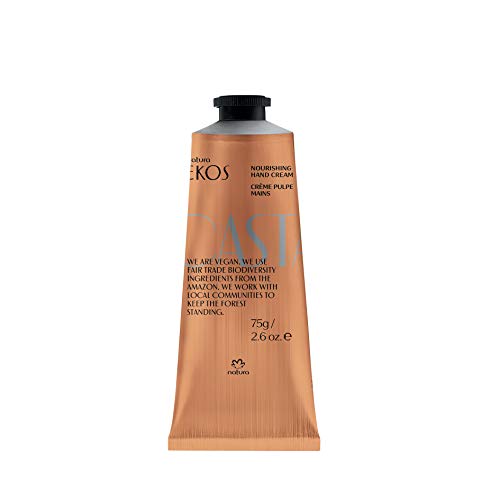 NATURA - Crema de Manos Castanha Natura Ekos - Nutrición e Hidratación Intensa - Para Manos Secas, Dañadas y Agrietadas - Absorción Rápida - 100 % Vegano - Cruelty Free - Tubo de 75 g