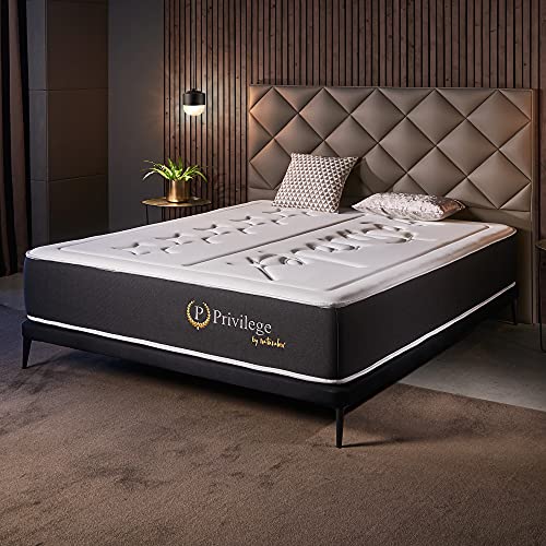 naturalex | Privilege | Colchón 150x190 Cm Viscoelástico Calidad 5 Estrellas | Confort Insuperable con 7 Zonas de Descanso Muscular | Tejidos Ultra Transpirables Airtex3D Doble Cara | Ergonómico