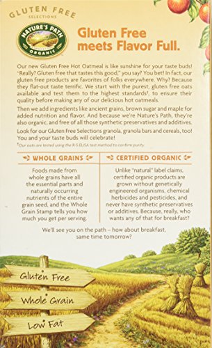 Nature's Path Organic - Gachas de avena instantánea sin gluten Arce de azúcar moreno - 8Paquetes