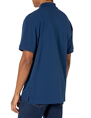 Nautica Classic Fit Mesh Ribbed Polo Camisa, Voyage Blue, XL para Hombre