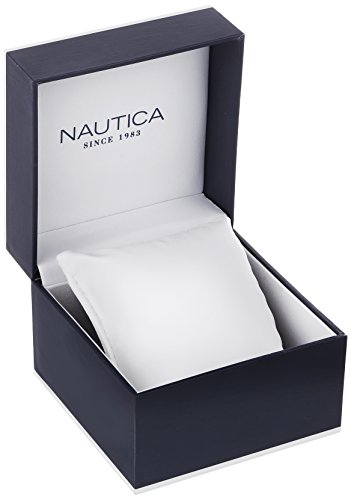 Nautica N16695G NCT 17 - Reloj de Acero Inoxidable Cepillado para Hombre con Banda marrón