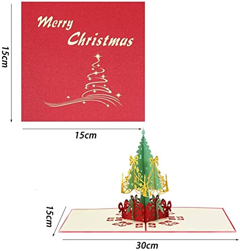 Navidad Tarjetas,Tarjetas de Navidad 3D,Navidad Tarjeta de felicitación Pop Up Regalo Tarjeta con Sobres,para decoraciones navideñas y felicitaciones navideñas