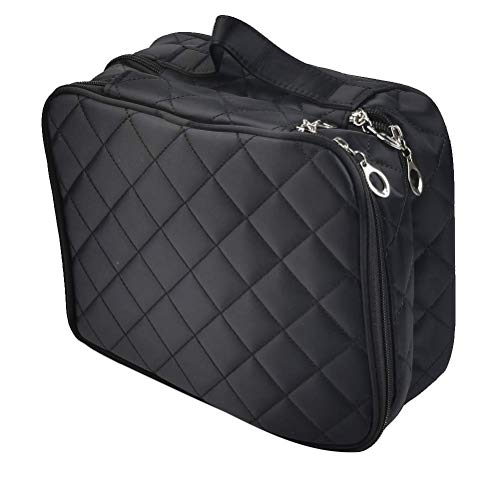 Neceser Maquillaje Grande, Bolso cosmético del maquillaje, Bolsa de Aseo Impermeable para Hombre y Mujer, Neceser de Viaje Negro