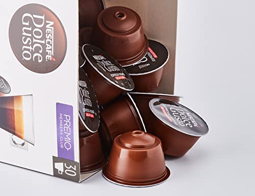 Nescafé Dolce Gusto Cápsulas de Café Espresso Intenso Descafeinado, Café Espresso Intenso sin cafeína, 3 cajas de 30 cápsulas - 90 Cápsulas