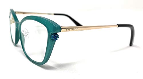 New Model última moda EXCLUSIVA Gafas de lectura, presbicia, vista cansada, Diseño en 5 Colores. VENICE Premium Perl - Dioptrías: 1 a 3,5 (Verde, 2.00)