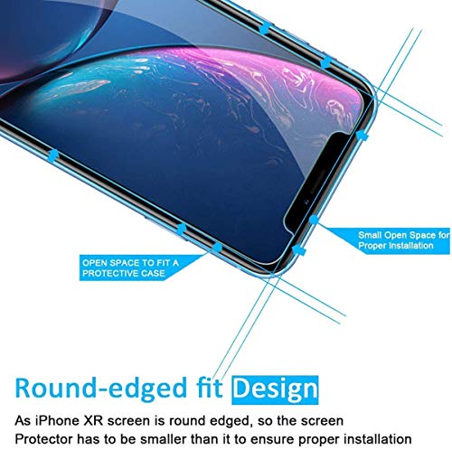 NEW'C 2 Unidades, Protector de Pantalla para iPhone 11 y iPhone XR (6.1"), Antiarañazos, Antihuellas, Sin Burbujas, 9H, 0.33 mm, Vidrio Templado Ultra Resistent y Transparent