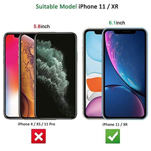 NEW'C 2 Unidades, Protector de Pantalla para iPhone 11 y iPhone XR (6.1"), Antiarañazos, Antihuellas, Sin Burbujas, 9H, 0.33 mm, Vidrio Templado Ultra Resistent y Transparent