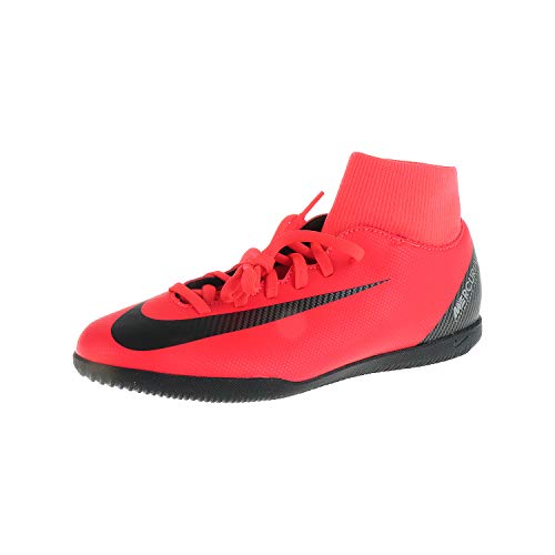 Nike Superfly 6 Club CR7 IC, Zapatillas de fútbol Sala Unisex Adulto, Multicolor (Bright Crimson/Black/Chrome 600), 44.5 EU