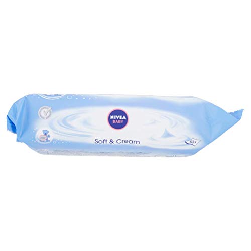 Nivea Baby Soft & Cream Wet Wipes Chusteczki z balsamem dla niemowląt 63szt