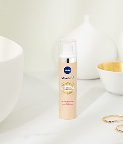 NIVEA Cellular Luminous 630 Fluido tintado con FPS 20 (40 ml), cuidado facial contra manchas pigmentarias y manchas de la edad, líquido hidratante con ácido hialurónico