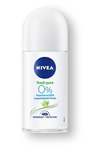 NIVEA Desodorante en roll-on Fresh Pure en paquete de 6 unidades (6 x 50 ml), refrescante desodorante sin aluminio, desodorante con 48 h de protección que cuida la piel.