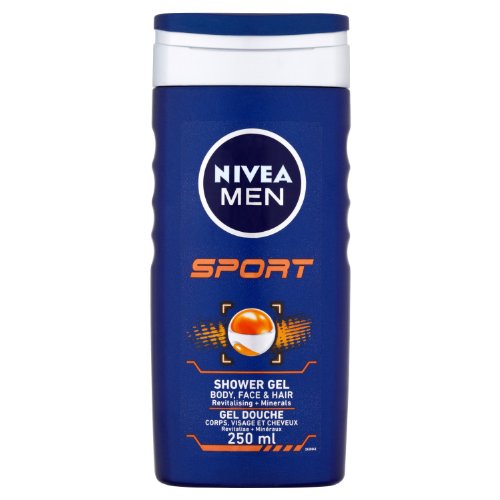 Nivea Gel de ducha deportivo para hombres, 250 ml