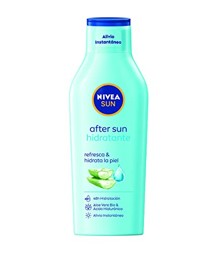 Nivea Sun Kids - Spray solar niños hidratante FP50+ - Protección UV muy alta - 300 ml + Nivea Sun - Loción after sun - Cuidado después del sol - 400 ml