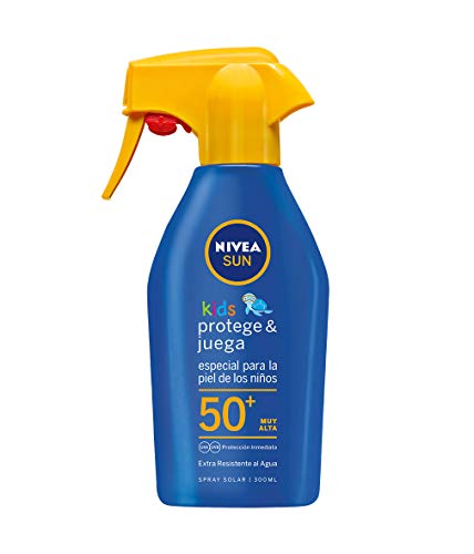 Nivea Sun Kids - Spray solar niños hidratante FP50+ - Protección UV muy alta - 300 ml + Nivea Sun - Loción after sun - Cuidado después del sol - 400 ml