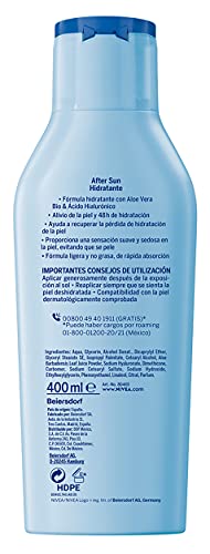 Nivea Sun Kids - Spray solar niños hidratante FP50+ - Protección UV muy alta - 300 ml + Nivea Sun - Loción after sun - Cuidado después del sol - 400 ml