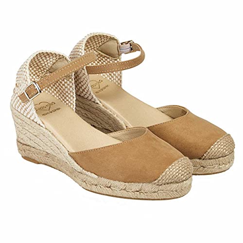 NO ES LO Mismo| Sandalias | Alpargatas De Yute con Cuña Mujer | Nueva Colección Primavera/Verano 2021 | Zapatos con Plataforma para Mujer | Fabricado en España